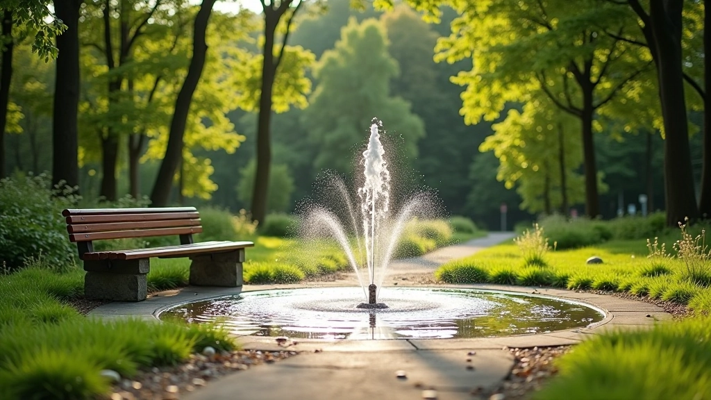 Šaltinis vandens ir pertrauko vieta dviračio kelyje